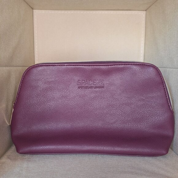 Space NK Makeup Bag Purple Leather - Picture 1 of 5
